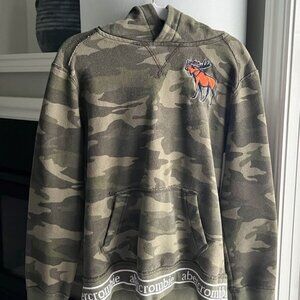 Abercrombie Kids Pullover Hoodie Camo Moose Logo